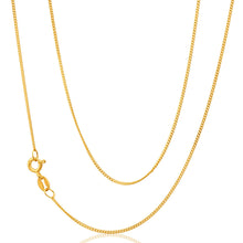 Load image into Gallery viewer, 9ct Yellow Solid Gold SOLID Curb Chain 45cm 30 Gauge
