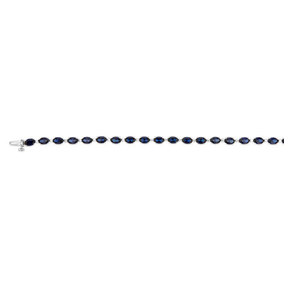 Luminesce Lab Grown 1/2 Carat Diamond Bracelet with Created Sapphire in Sterling Silver