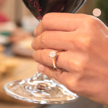 Load image into Gallery viewer, Luminesce Lab Grown 9ct Yellow Gold 0.25 Carat Diamond Ring with 11 Diamonds