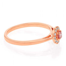 Load image into Gallery viewer, Luminesce Lab Grown 9ct Rose Gold 1/5 Carat Pink & White Diamond Ring