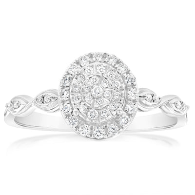 Luminesce Lab Grown Diamond 1/4 Carat Dress Ring in Sterling Silver