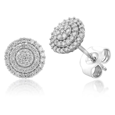 Luminesce Lab Grown 1/4 Carat Diamond Stud Earrings in Sterling Silver