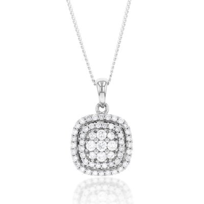 Luminesce Lab Grown 1/2 Carat Diamond in Sterling Silver Pendant on Chain