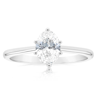 Luminesce Lab Grown 14ct White Gold 1 Carat Solitaire Ring