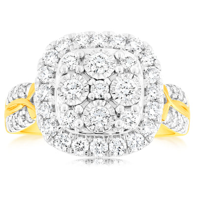 Luminesce Lab Grown 9ct Yellow Gold 1 Carat Diamond Ring