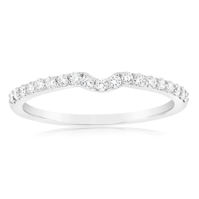 Luminesce Lab Grown 1/3 Carat Diamond Eternity Curve in 18ct White Gold