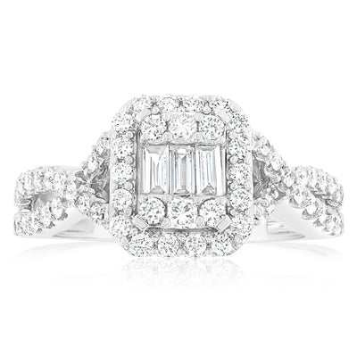 Luminesce Lab Grown 18ct White Gold 1 Carat Diamond Ring