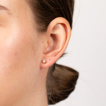 Load image into Gallery viewer, Luminesce Lab Grown 1/5 Carat Diamond Solitaire Bezel Stud Earrings in 9ct Yellow Gold