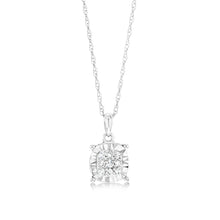 Load image into Gallery viewer, Luminesce Lab Grown 9ct White Gold Diamond Claw Pendant