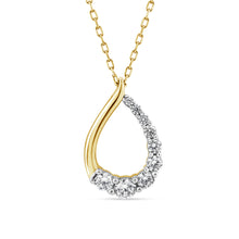 Load image into Gallery viewer, 10ct White Gold Luminesce Lab Grown Teardrop Diamond Pendant