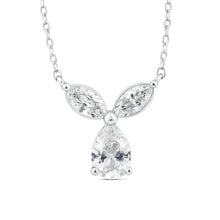 Load image into Gallery viewer, Luminesce Lab Grown Pear & Marquise Diamond Pendant In 10ct White Gold