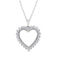 Load image into Gallery viewer, 10ct White Gold Luminesce Lab Grown Heart 0.95 Carat Diamond Pendant