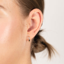Load image into Gallery viewer, Luminesce Lab Grown 9ct Yellow Gold 6 Diamonds Hoop Earrings