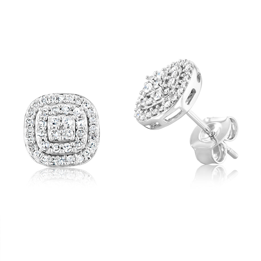 Luminesce Lab Grown 9ct White Gold 0.30Carat Diamond Stud Earrings