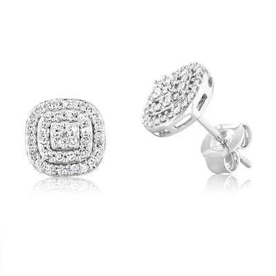Luminesce Lab Grown 9ct White Gold 0.30Carat Diamond Stud Earrings