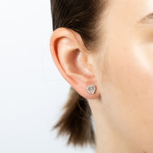 Load image into Gallery viewer, Luminesce Lab Grown 9ct Yellow Gold 1/4 Carat Diamond Heart Stud Earrings