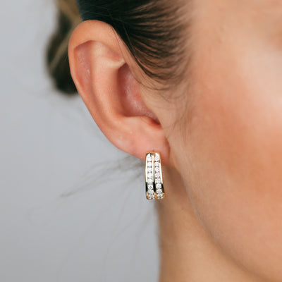 Luminesce Lab Grown 9ct Yellow Gold 1 Carat Diamond Hoop Earring