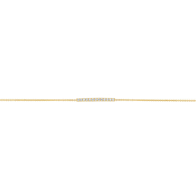 Luminesce Lab Grown 1/6 Carat Diamond 17.5cm in 9ct Yellow Gold