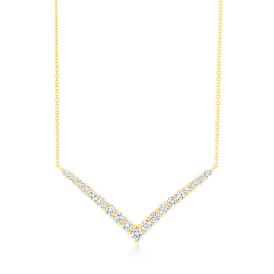 Luminesce Lab Grown 1/2 Carat Diamond 42cm Necklace in 9ct Yellow Gold