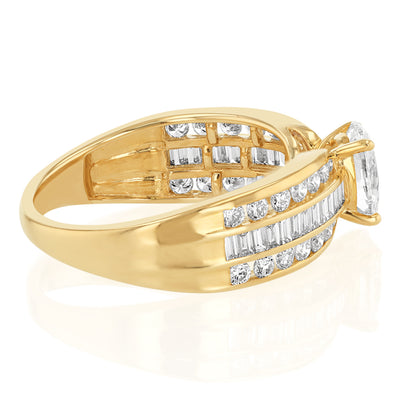 Luminesce Lab Grown 2 Carat Solitaire Diamond Ring in 9ct Yellow Gold