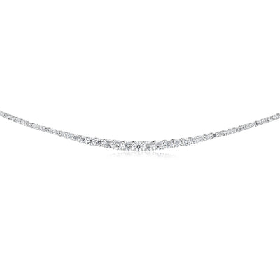 Luminesce Lab Grown 10 Carat Diamond Tennis Necklace in Sterling Silver