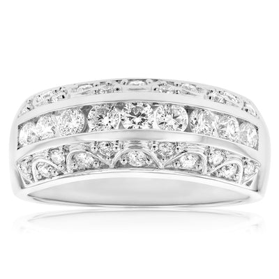 Luminesce Lab Grown 1 Carat Diamond Dress Ring in Sterling Silver