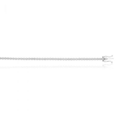 1/4 Carat Luminesce Lab Grown Diamond Silver Tennis Bracelet Length 17.5cm