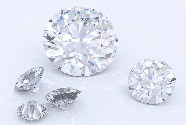 Cubic Zirconia: Sparkle and Affordable Pieces Cubic Zirconias On White Background