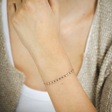 Load image into Gallery viewer, Natural Citrine and Luminesce Lab Grown 1/2 Carat Diamond Bracelet Bolo Clasp in Sterling Silver