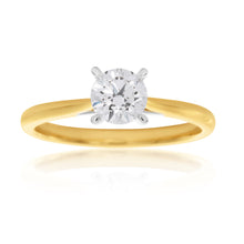 Load image into Gallery viewer, Luminesce  Laboratory Grown 1/2 Carat Diamond Ring in 18ct Yellow Gold Knife Edge