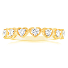 Load image into Gallery viewer, Luminesce Lab Grown 9ct Yellow Gold Heart Diamond Ring