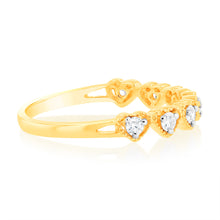 Load image into Gallery viewer, Luminesce Lab Grown 9ct Yellow Gold Heart Diamond Ring