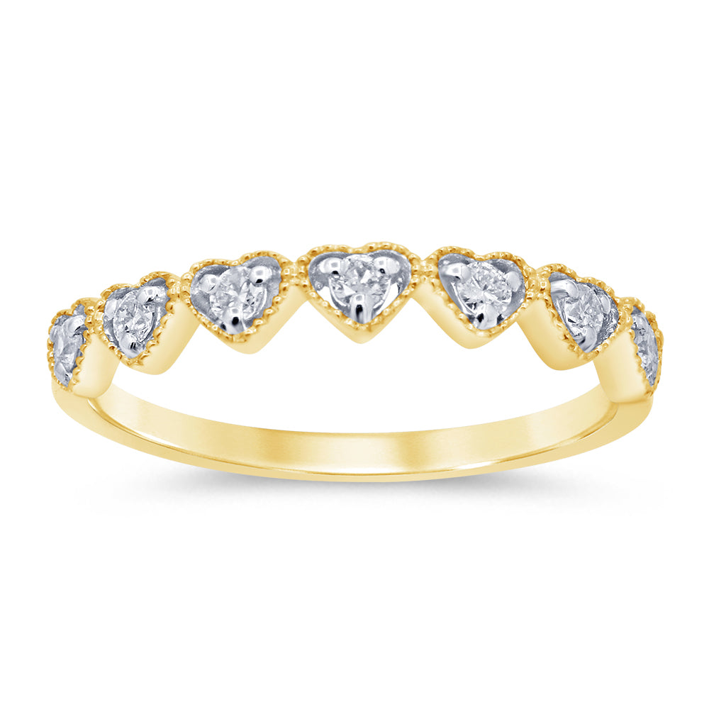 Luminesce Lab Grown 9ct Yellow Gold Heart Diamond Ring