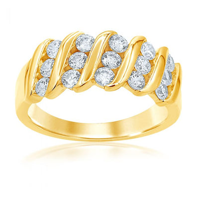 Luminesce Lab Grown 1 Carat Diamond Dress Ring in 9ct Yellow Gold