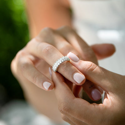 Luminesce Lab Grown 9ct White Gold 1.50 Carat Diamond Dress Ring with 32 Diamonds