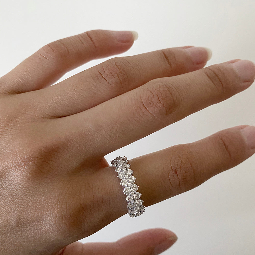 Luminesce Lab Grown 9ct White Gold 1.50 Carat Diamond Dress Ring with 32 Diamonds