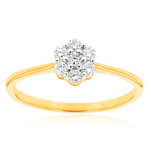 Load image into Gallery viewer, Luminesce Lab Grown Diamond Fancy Solitaire Ring in 9ct Yellow Gold