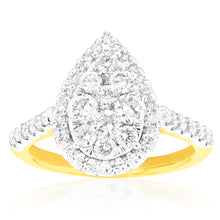 Load image into Gallery viewer, Luminesce Laboratory Grown 1 Carat Pear Shape  Diamond Ring 9ct Yellow Gold