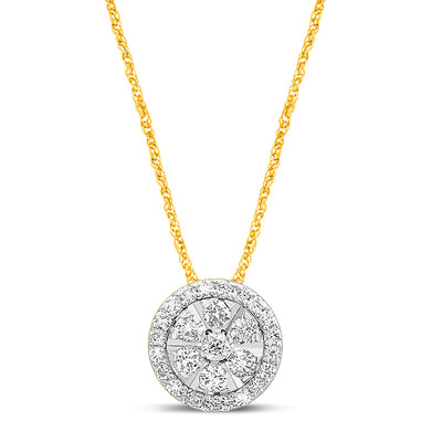 9ct Yellow Gold 1/5 Carat Luminesce Laboratory Grown Diamond Pendant
