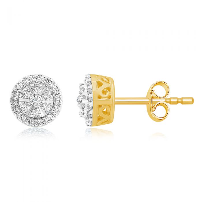 9ct Yellow Gold 1/5 Carat Luminesce Laboratory Grown Diamond Stud Earrings