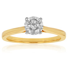 Load image into Gallery viewer, Luminesce Lab Grown 18ct Yellow Gold 1 Carat Diamond Solitaire Ring