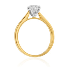 Load image into Gallery viewer, Luminesce Lab Grown 18ct Yellow Gold 1 Carat Diamond Solitaire Ring