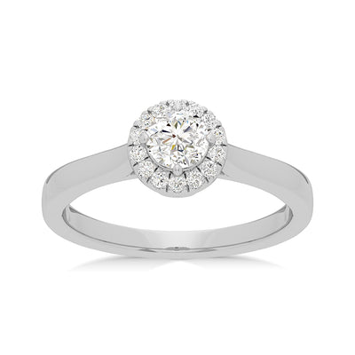 Luminesce Lab Grown 18ct White Gold 0.35 Carat Diamond Halo Ring