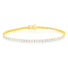 Load image into Gallery viewer, 1 Carat Luminesce Lab Grown Diamond Tennis Bracelet in 9ct Yellow Gold
