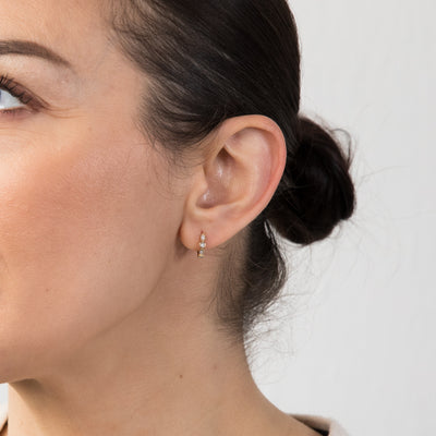 Luminesce Lab Grown 1/3 Carat Diamond hoops in 9ct Yellow Gold