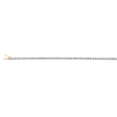 9ct Yellow Gold 3 Carats Lab Grown Diamond 18cm Tennis Bracelet with 54 Diamonds