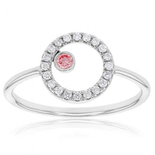 Load image into Gallery viewer, Pink &amp; White Luminesce Lab Grown Diamond Ring set in 9ct White Gold