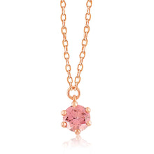 Load image into Gallery viewer, Luminesce Lab Grown Pink Solitaire Diamond Pendant with Chain Included 9ct Rose Gold