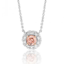 Load image into Gallery viewer, Luminesce Lab Grown Pink &amp; White Diamond Pendant TW=25-29PT With Chain 18ct WGold