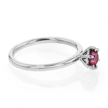 Load image into Gallery viewer, Luminesce Lab Grown Diamond 1/2 Carat Pink/Purple 8Claw Solitaire 18W Size M